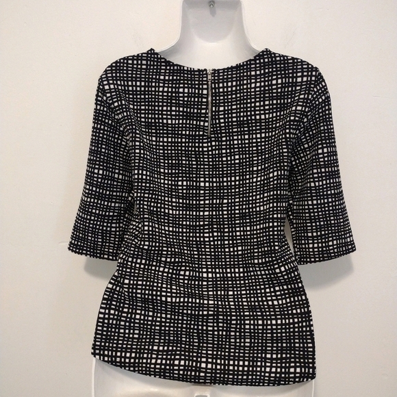 Bar III - Asymmetrical Checkered Blouse - Picture 6 of 13
